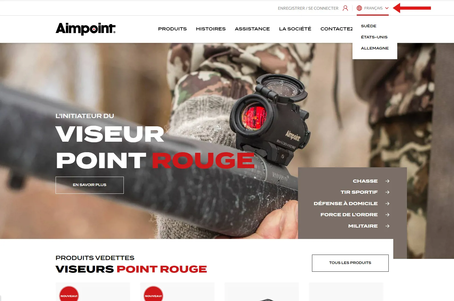 The Aimpoint global website is now multilingual