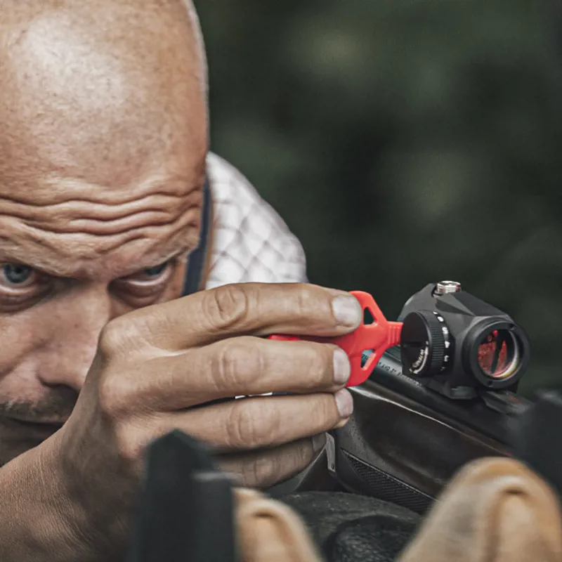 Make sure that your red dot sight is properly zeroed before shooting.