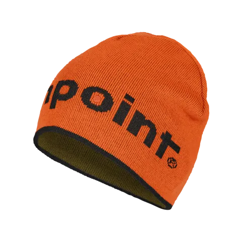 Aimpoint® Beanie - Knitted Orange and green reversible warm hat  - 1