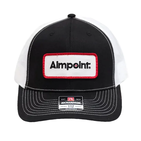 Aimpoint® Cap - Black / White Richardson - Trucker hat with embroidered logo patch - 3