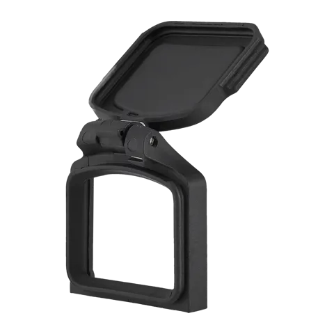 Objektivabdeckung Flip-up - Vorne Undurchsichtig / Schwarz für Acro® C-2 / P-2 - 2