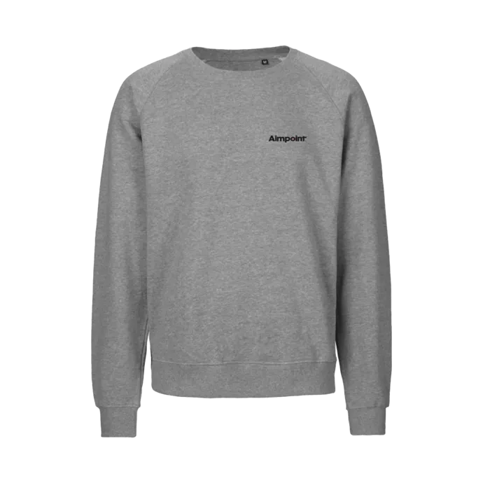 Aimpoint® Sweatshirt – Unisex passform Ljusgrå – Tiger Cotton