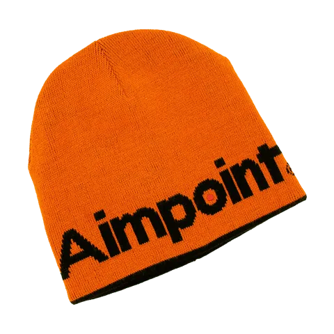 Aimpoint® Beanie - Knitted Orange and green reversible warm hat  - 6