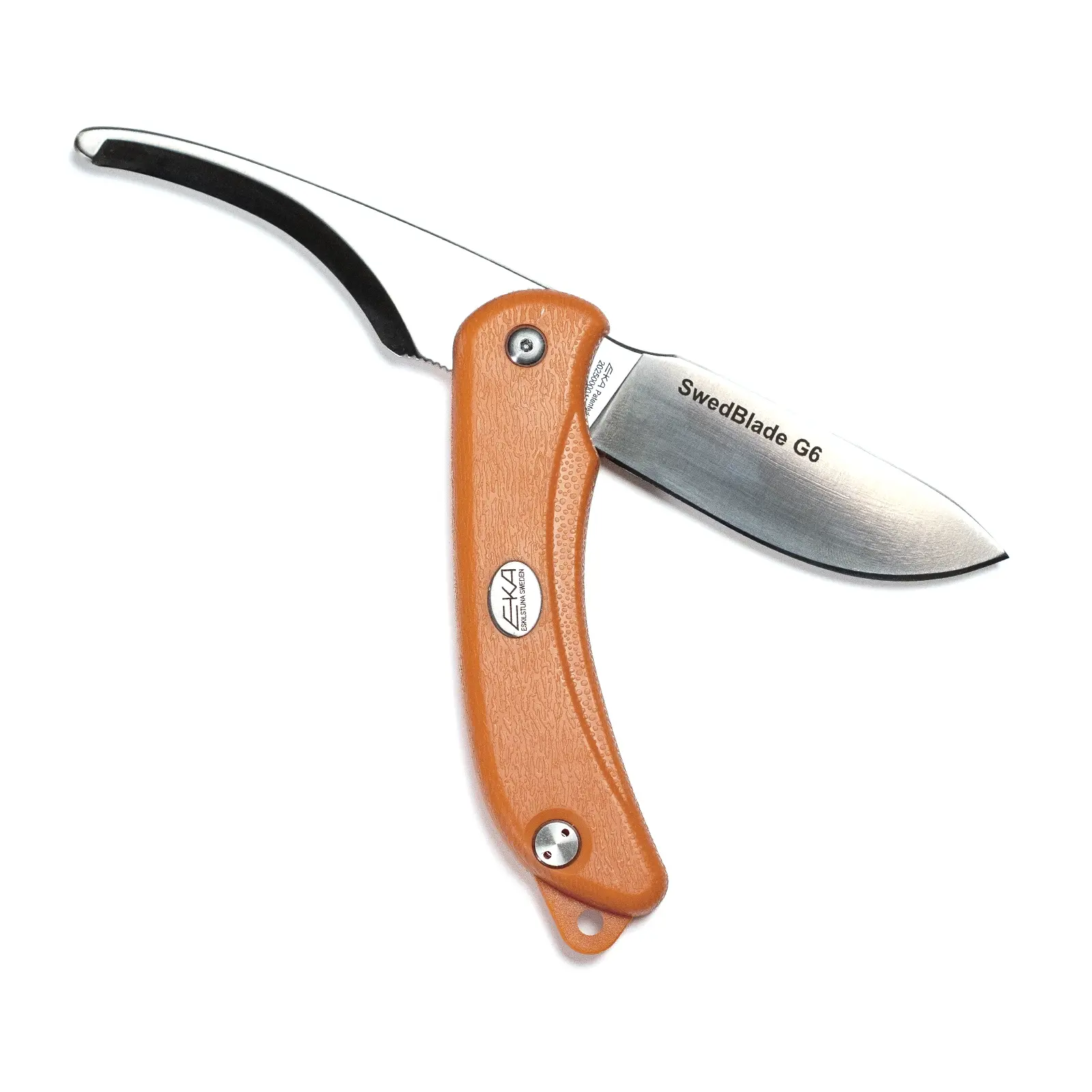 AIMPOINT x EKA SwedBlade G6 jaktkniv Orange med Aimpoint® logo 