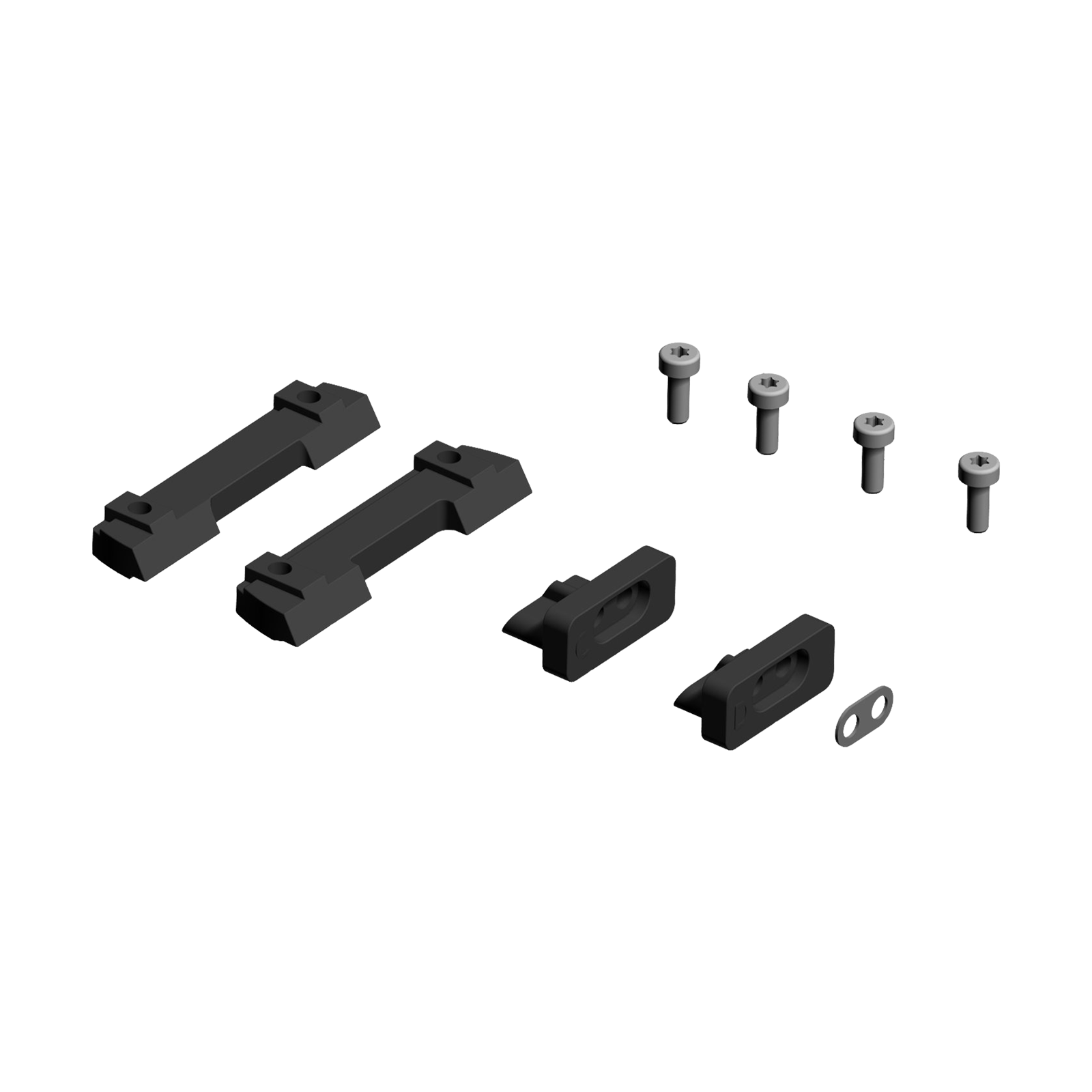 Micro™ S-1 Base plates for ventilated thin shotgun rib Set: A + B + 01 + 02