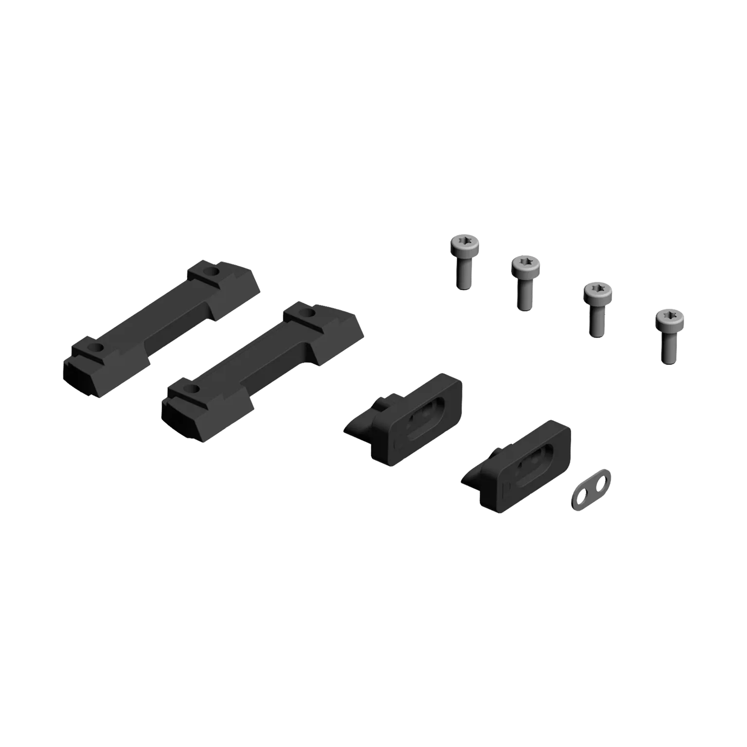 Micro S-1™ Base plates for ventilated thin shotgun rib Set: A + B + 01 + 02 - 1