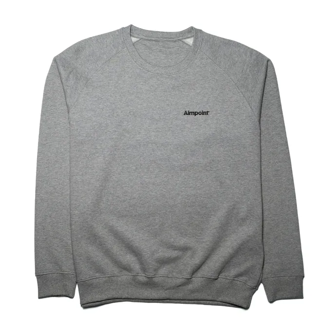 Aimpoint® Sweatshirt – Unisex passform Ljusgrå – Tiger Cotton