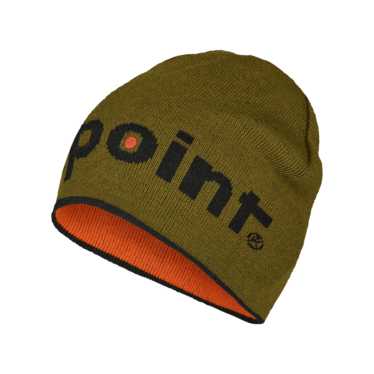 Aimpoint® Beanie - Knitted Orange and green reversible warm hat  - 2