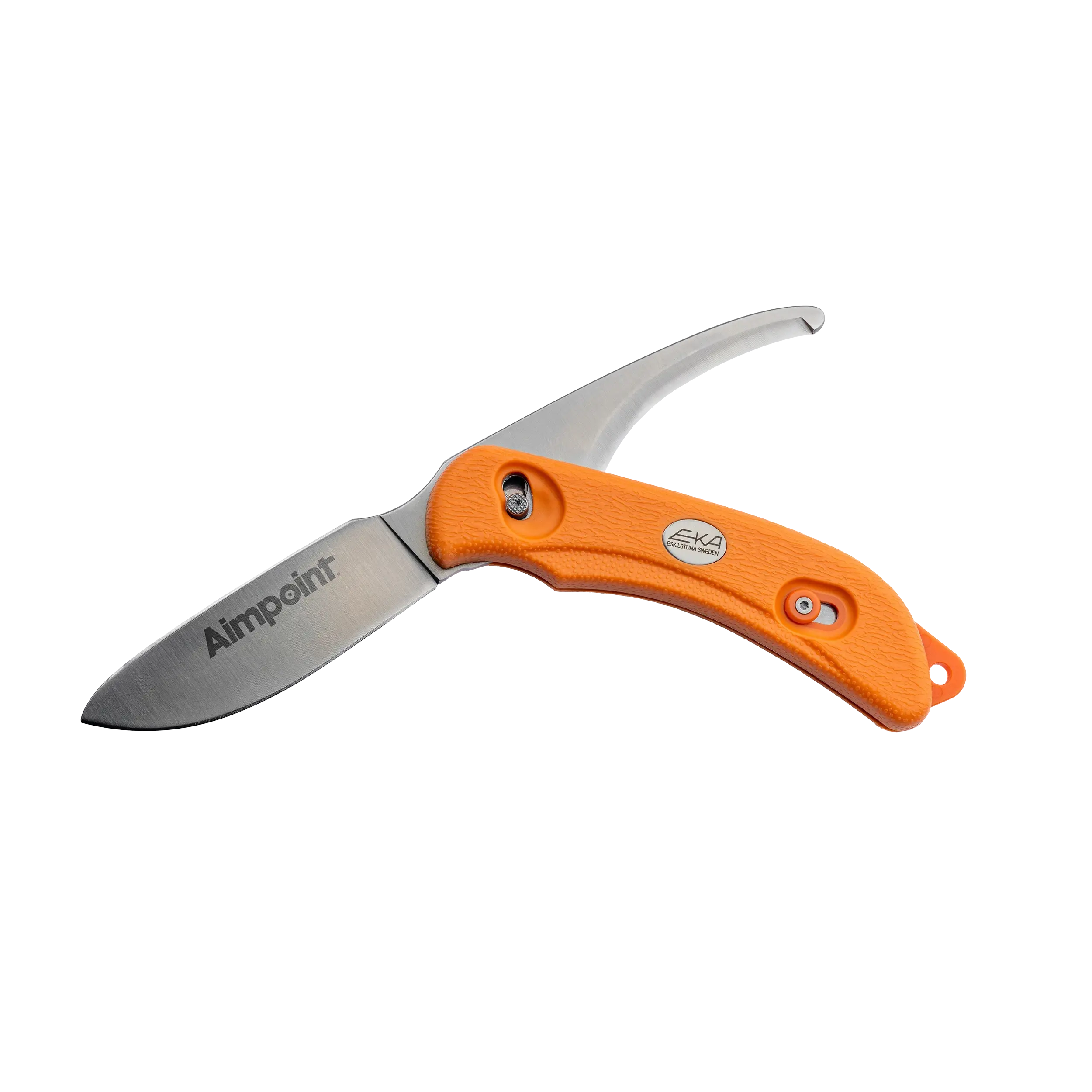 AIMPOINT x EKA SwedBlade G6 jaktkniv Orange med Aimpoint® logo 