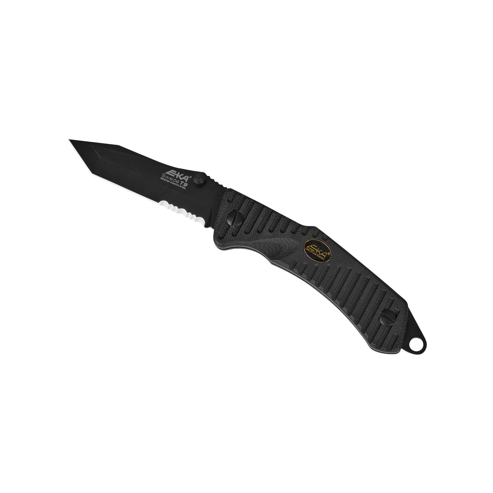 Messer, EKA® Swede T9 - Schwarz Klappmesser mit Aimpoint® Logo  - 2