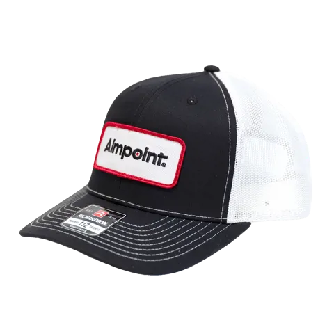 Aimpoint® Cap - Black / White Richardson - Trucker hat with embroidered logo patch - 1
