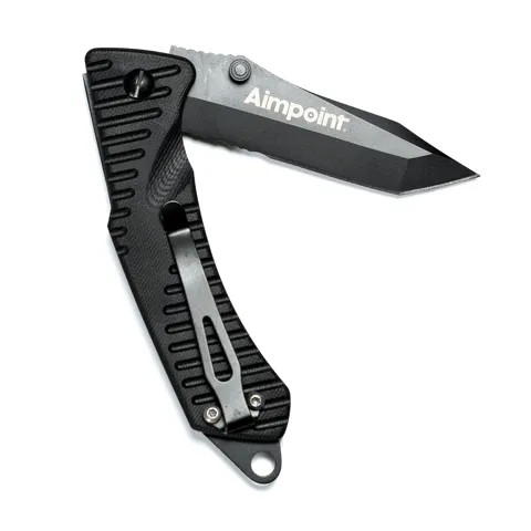 Cuchillo, EKA Swede T9 - Negro Cuchillo plegable con logo Aimpoint® - 2
