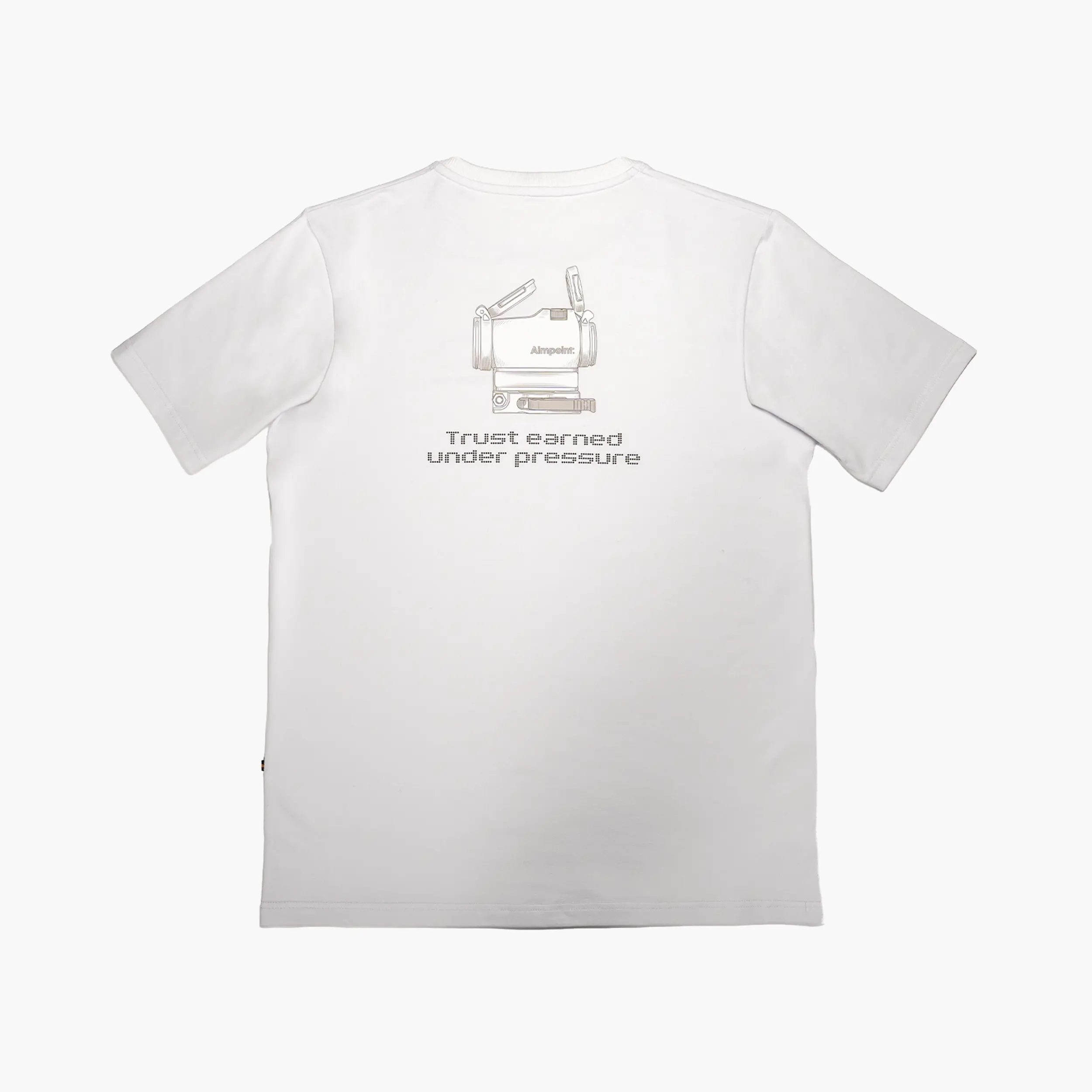 Aimpoint® T-shirt - White Micro™ T-2 - Trust Earned Under Pressure Limited Edition