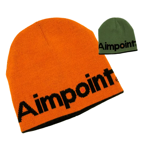 Bonnet tricoté Aimpoint® Bonnet chaud réversible orange et vert - 5