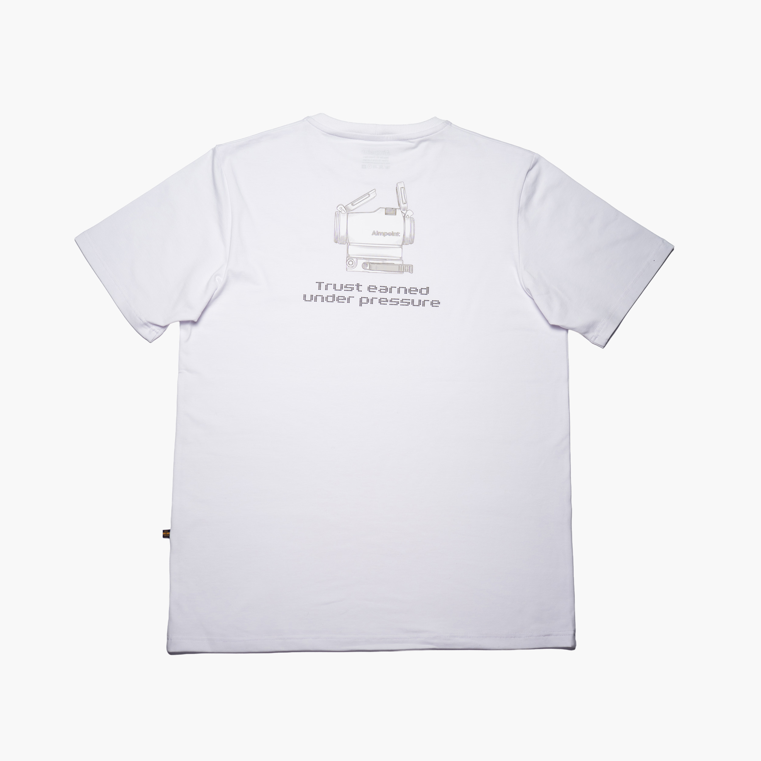 Aimpoint® T-shirt - White [S] Micro™ T-2 - Trust Earned Under Pressure Limited Edition - 1