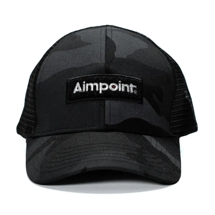 Aimpoint® Trucker Cap Svart Camo med logopatch