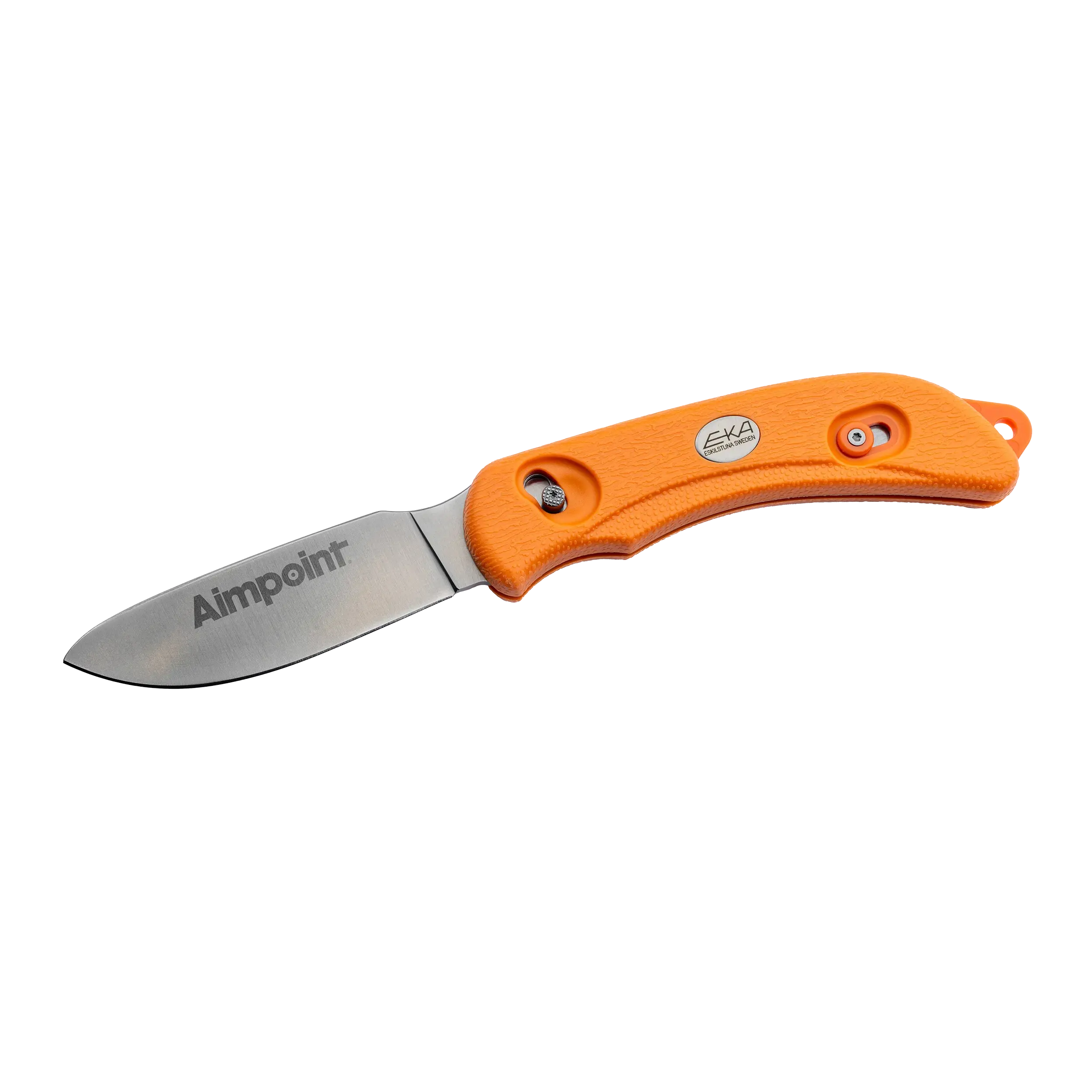 AIMPOINT x EKA SwedBlade G6 Jagdmesser Orange mit AIMPOINT® Logo  - 4