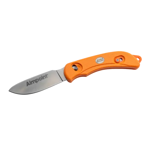 AIMPOINT x EKA SwedBlade G6 Jagdmesser Orange mit AIMPOINT® Logo - 4