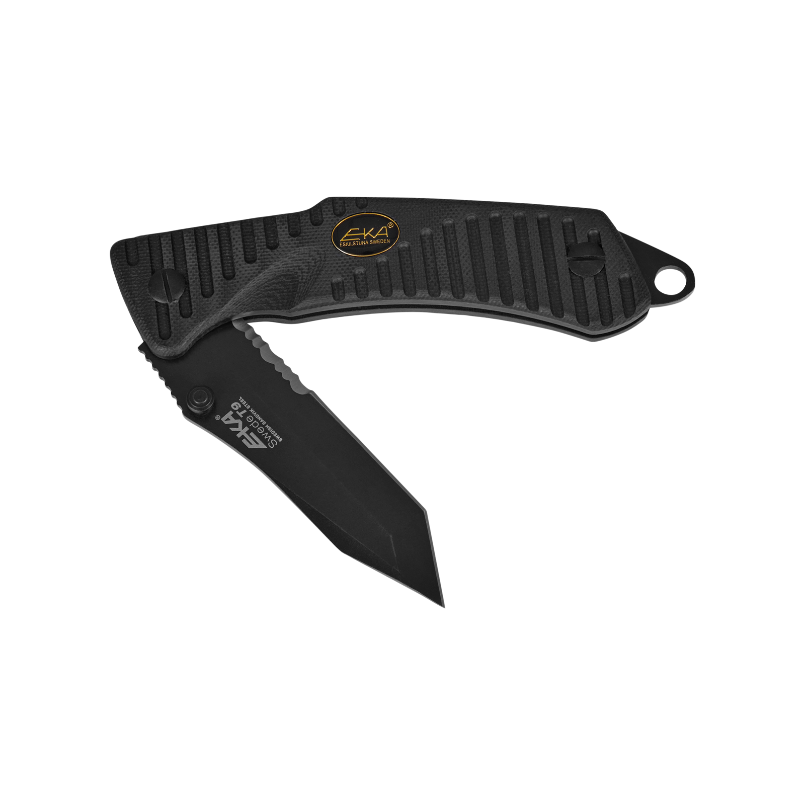 Messer, EKA® Swede T9 - Schwarz Klappmesser mit Aimpoint® Logo  - 3