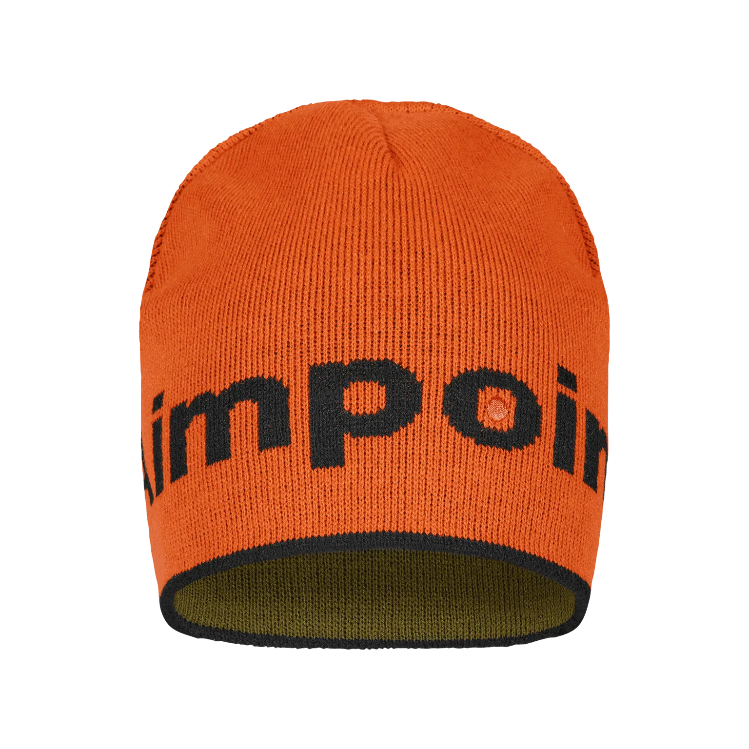 Aimpoint® Beanie - Knitted Orange and green reversible warm hat  - 3