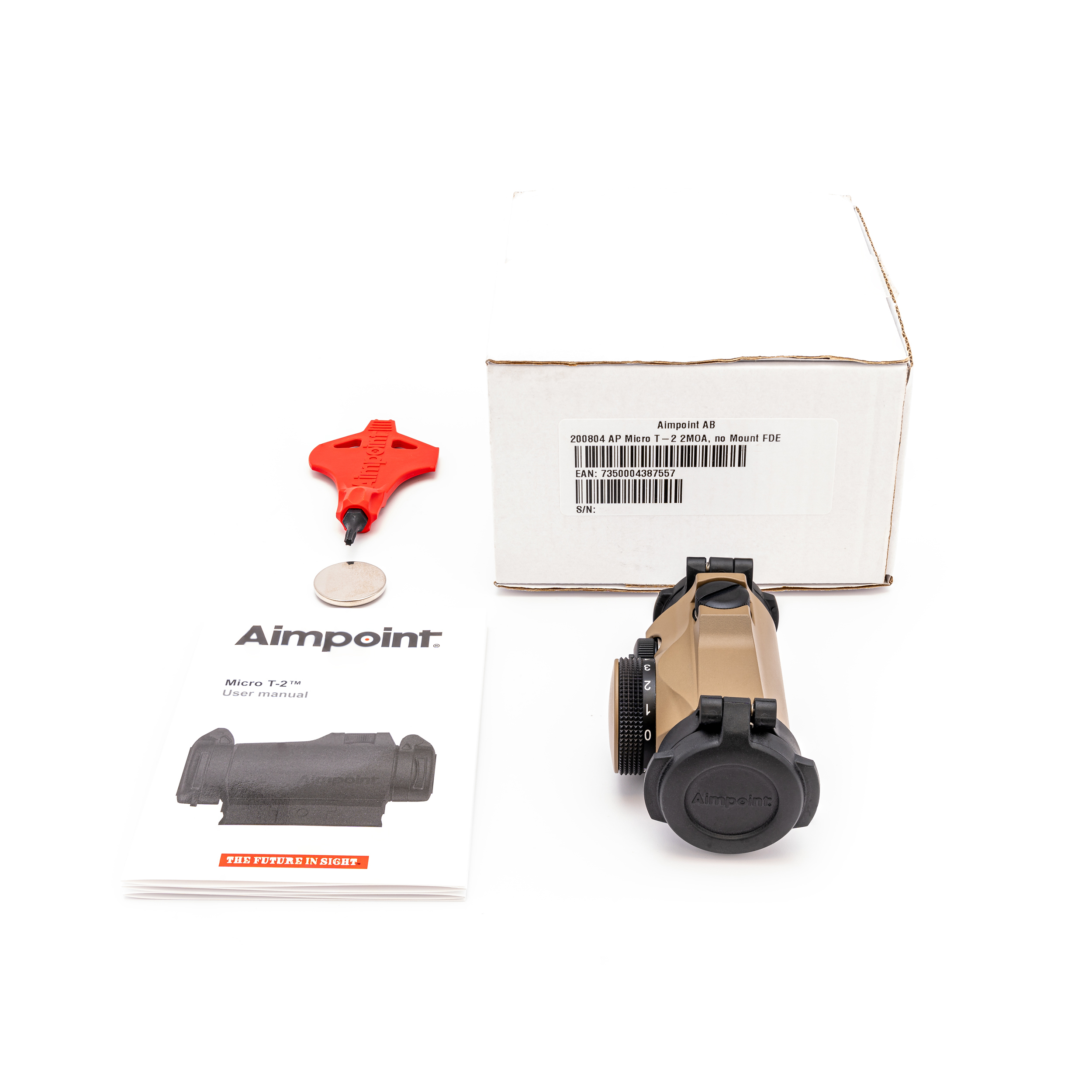 Micro™ T-2 FDE 2 MOA - Red dot reflex sight without mount - 8