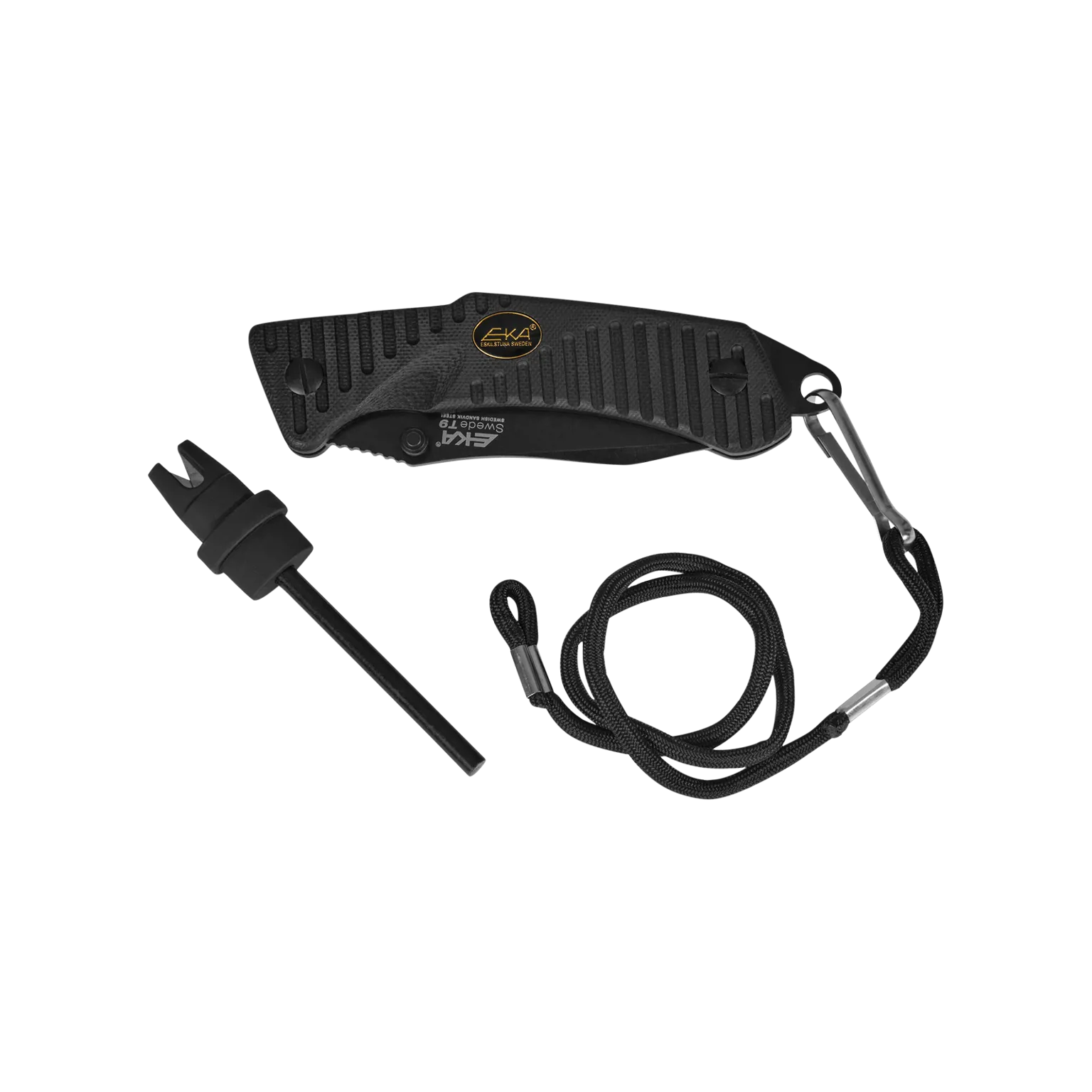 Cuchillo, EKA Swede T9 - Negro Cuchillo plegable con logo Aimpoint®  - 4